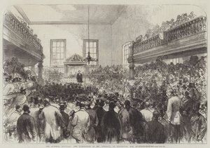 Generalvalget, nominasjonen av Mr Disraeli, på Aylesbury, for Buckinghamshire